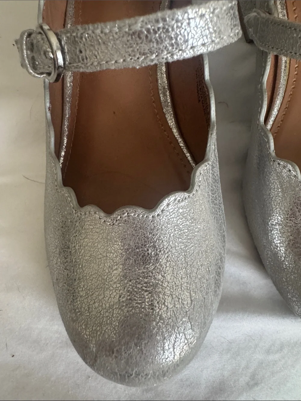 DV by Dolce Vita Silver Metallic Mary Jane Girls Shoes